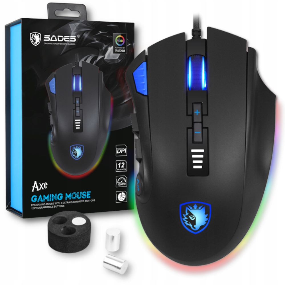

Myszka Mysz Gamingowa Rgb Dla Gracza Sades Axe