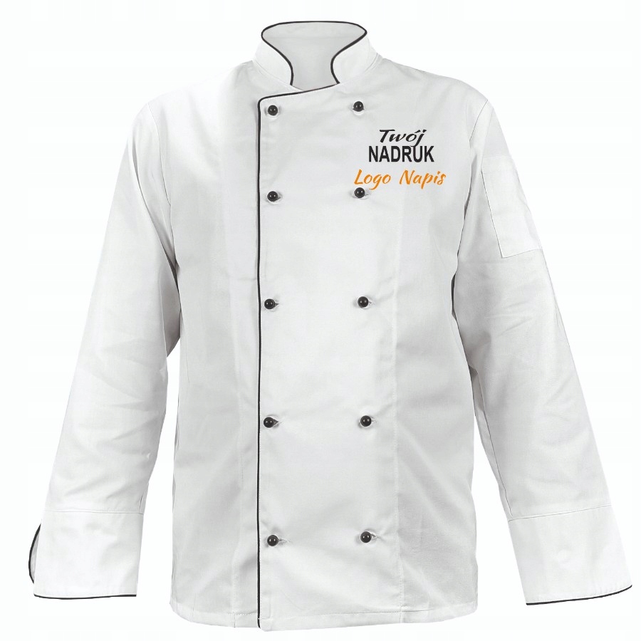 Mikina Kitel bílá s černým lemováním a potiskem loga, velikost L