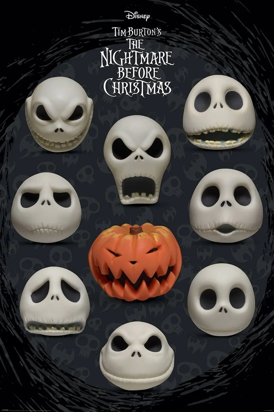 Plakat Nightmare Before Christmas Jack Faces 61x91