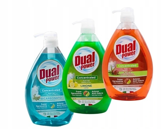 Levně Sada Dual Power – prostředek na mytí nádobí Bicarbonato Citron Aloe&Melograno 1L