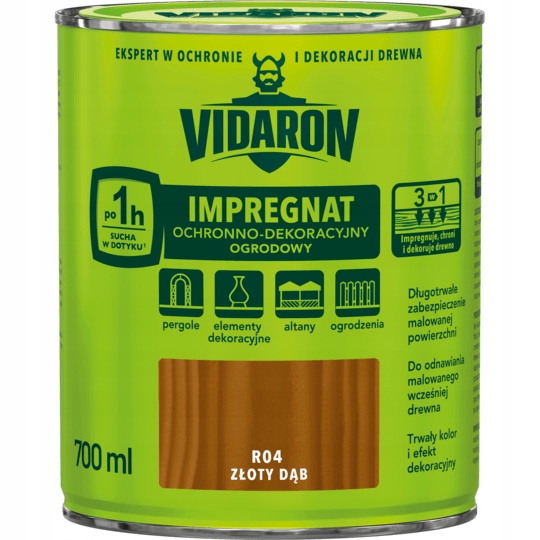 

Vidaron Impregnat Ogrodowy 3w1 Złoty Dąb 0,7L