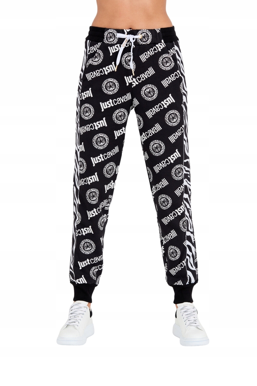 Just Cavalli Černé tepláky Logo Tigre L