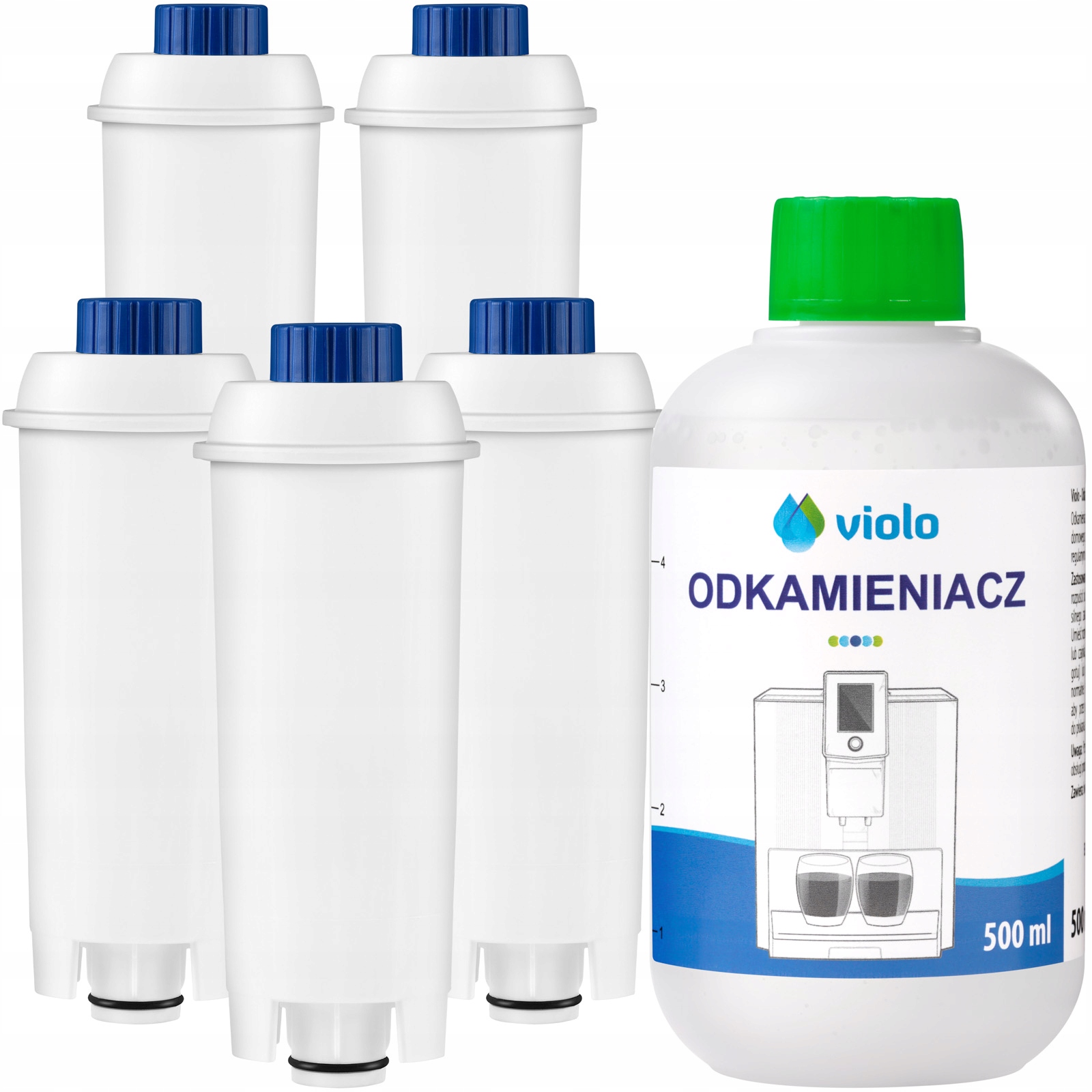 

5x Filtr Do Ekspresu Delonghi Odkamieniacz 0,5l