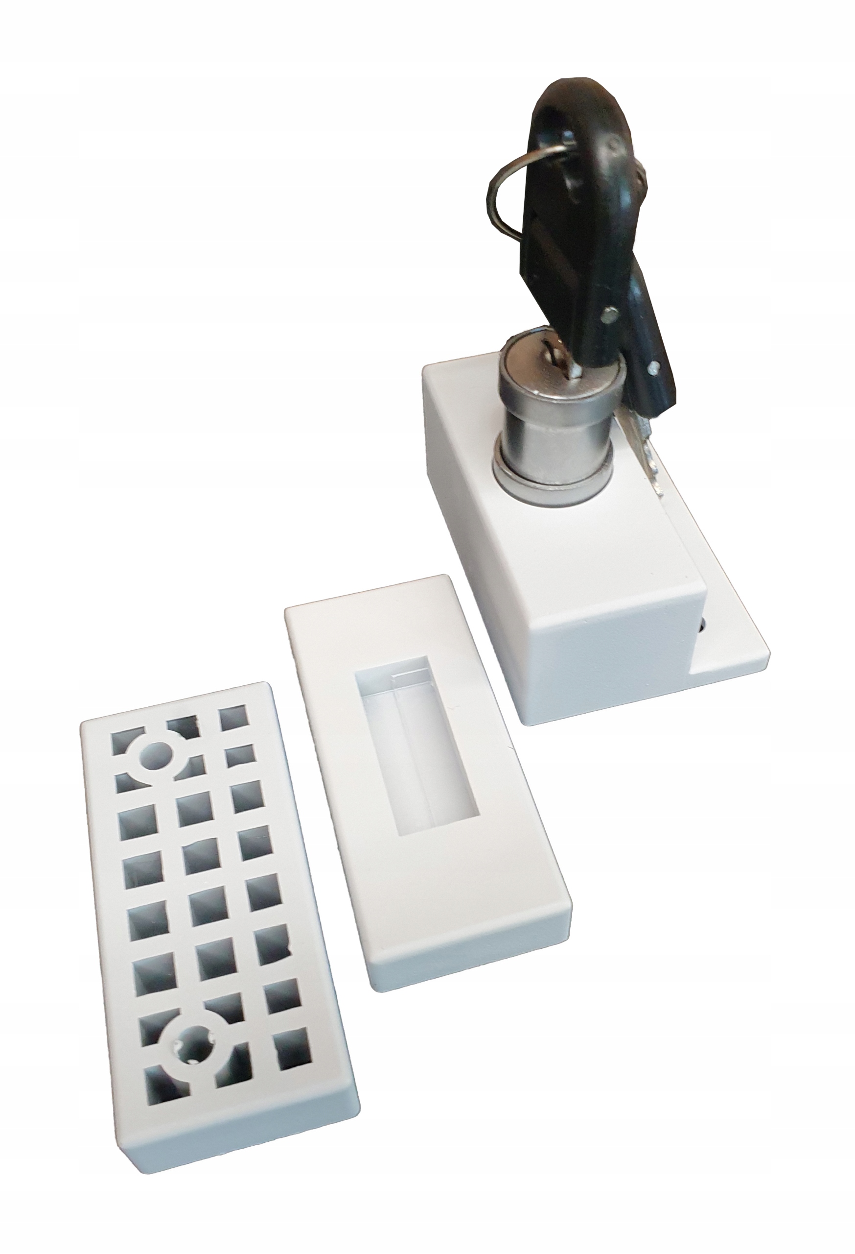 Zamek do szafy przesuwnej Laguna biały mat