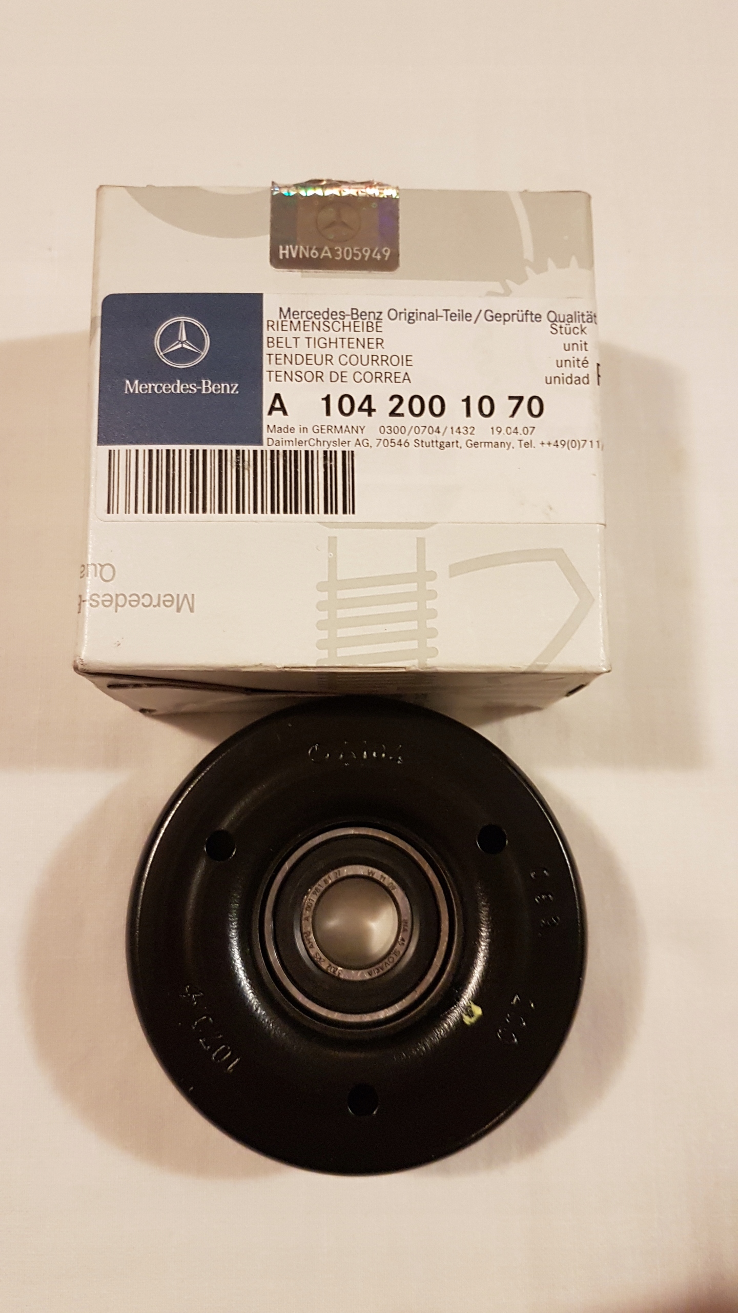 Мерседес М104, 111 ролик натяжителя ремня 1042001070