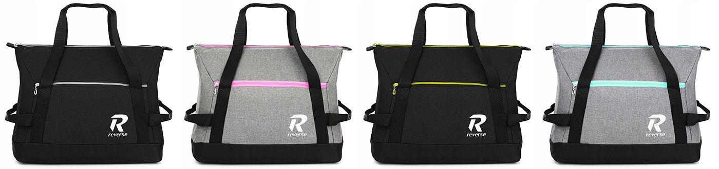 Reverse DUŻA Torba na ZAKUPY plażę SPORTOWA SHOPPERKA PODRÓŻNA ZŁOTA Model T-AlNIK-001