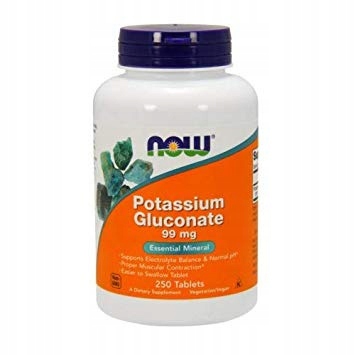 

Now Foods Potas 99 mg (glukonian Potasu) 250 tabl.