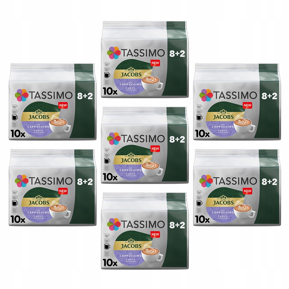 Kapsułki Tassimo Cappuccino Choco 7x 10 kapsułek [70 kaw] 6+1 Gratis!