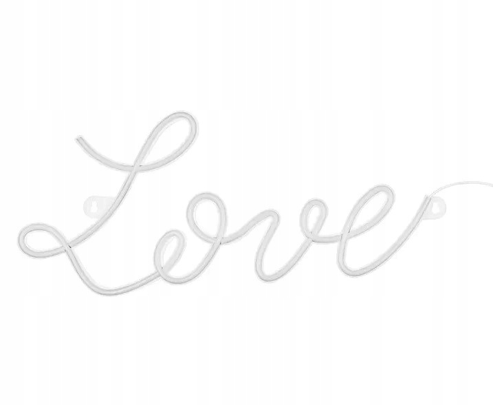 

Neon Led, napis Love biały, 61 x 27,4 cm