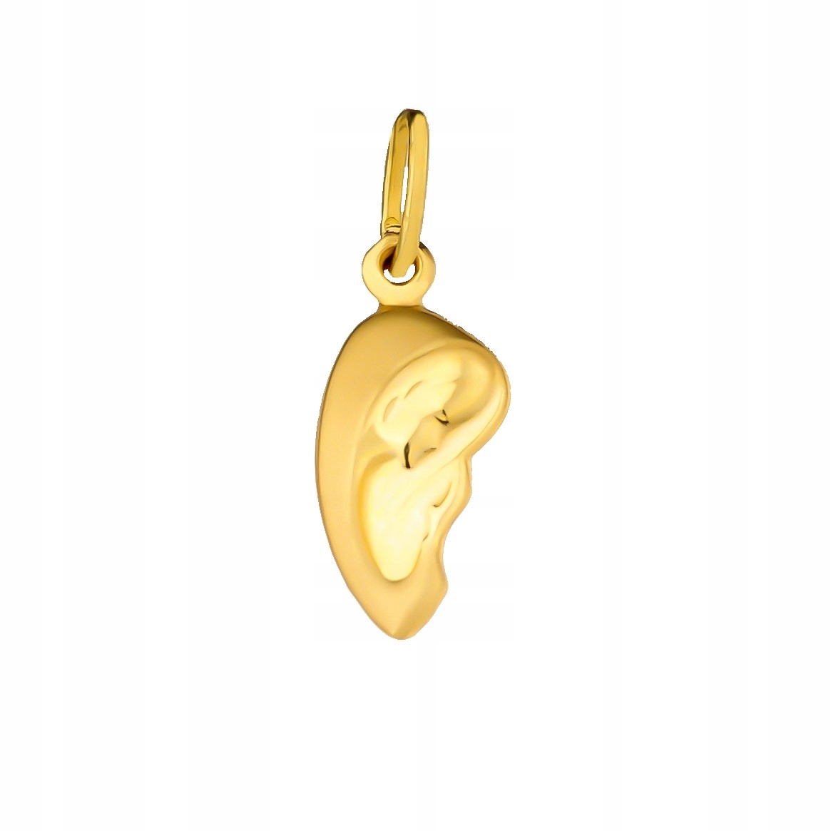 Zlatý Medailonek Přívěsek Matka Boží Madona Svaté Přijímání Křest