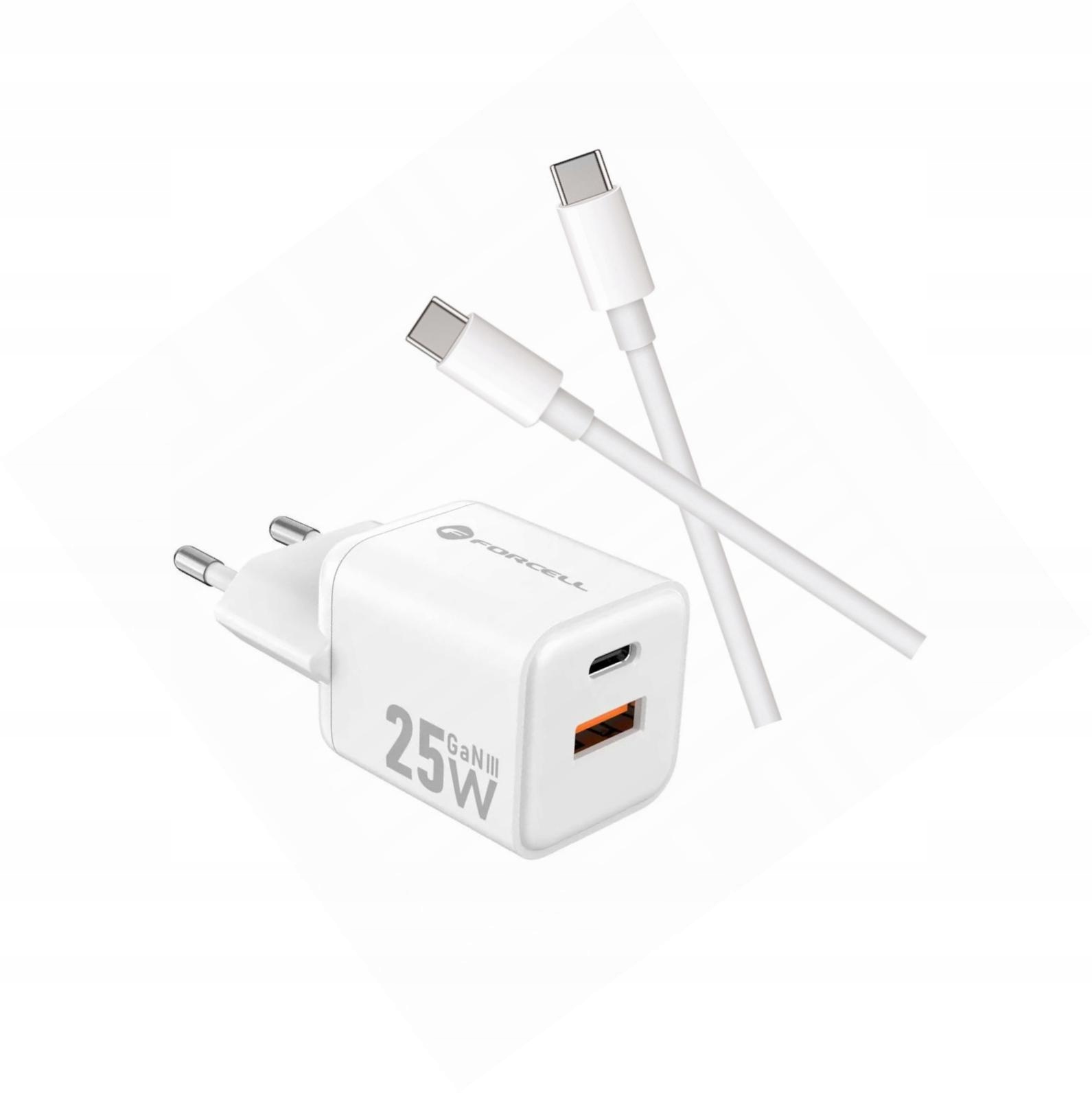 Szybka ładowarka Gan 25W 2 porty z kablem Usb-c do Samsung Galaxy S26