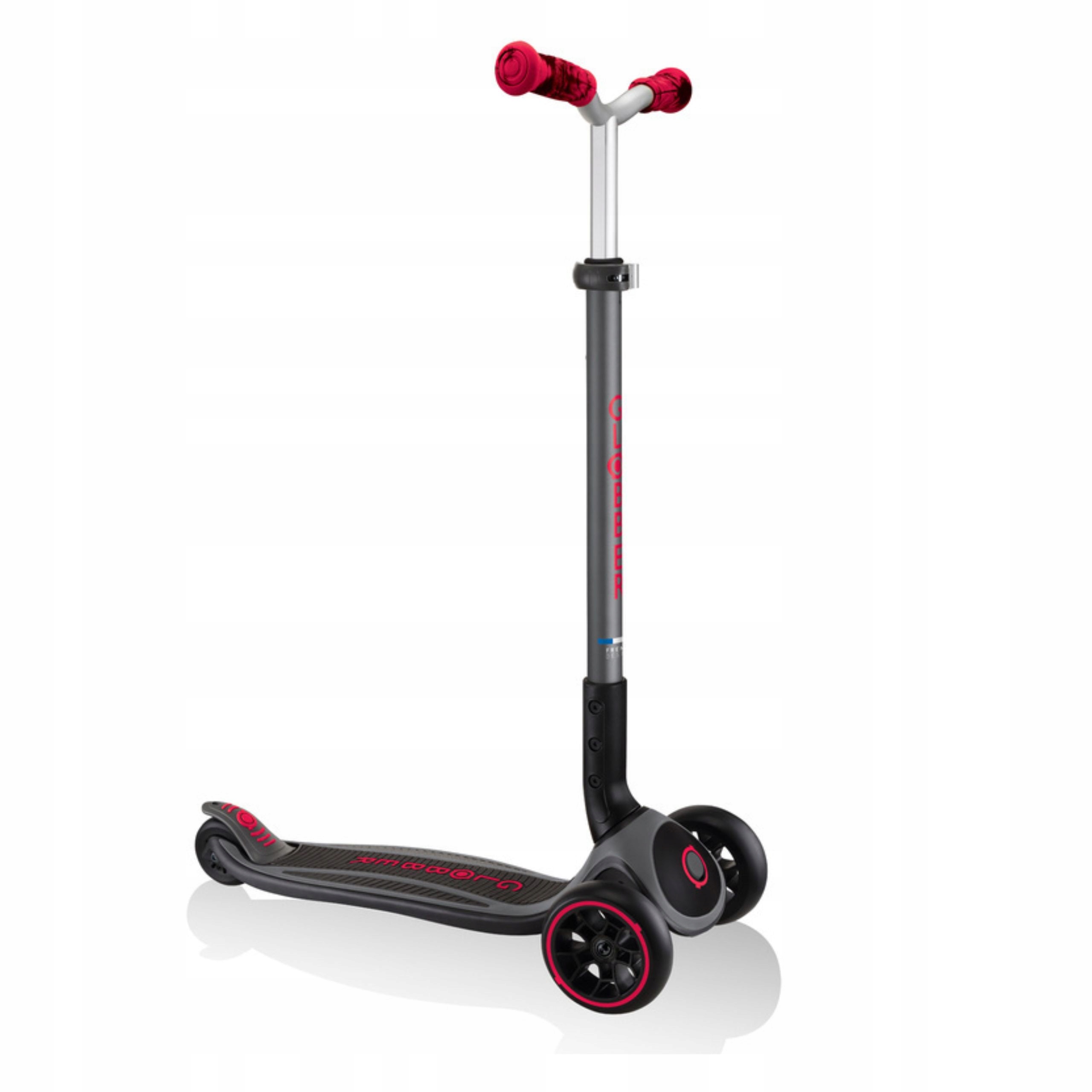 Balanční koloběžka pro dítě skládací 3-kolová Globber Master červená