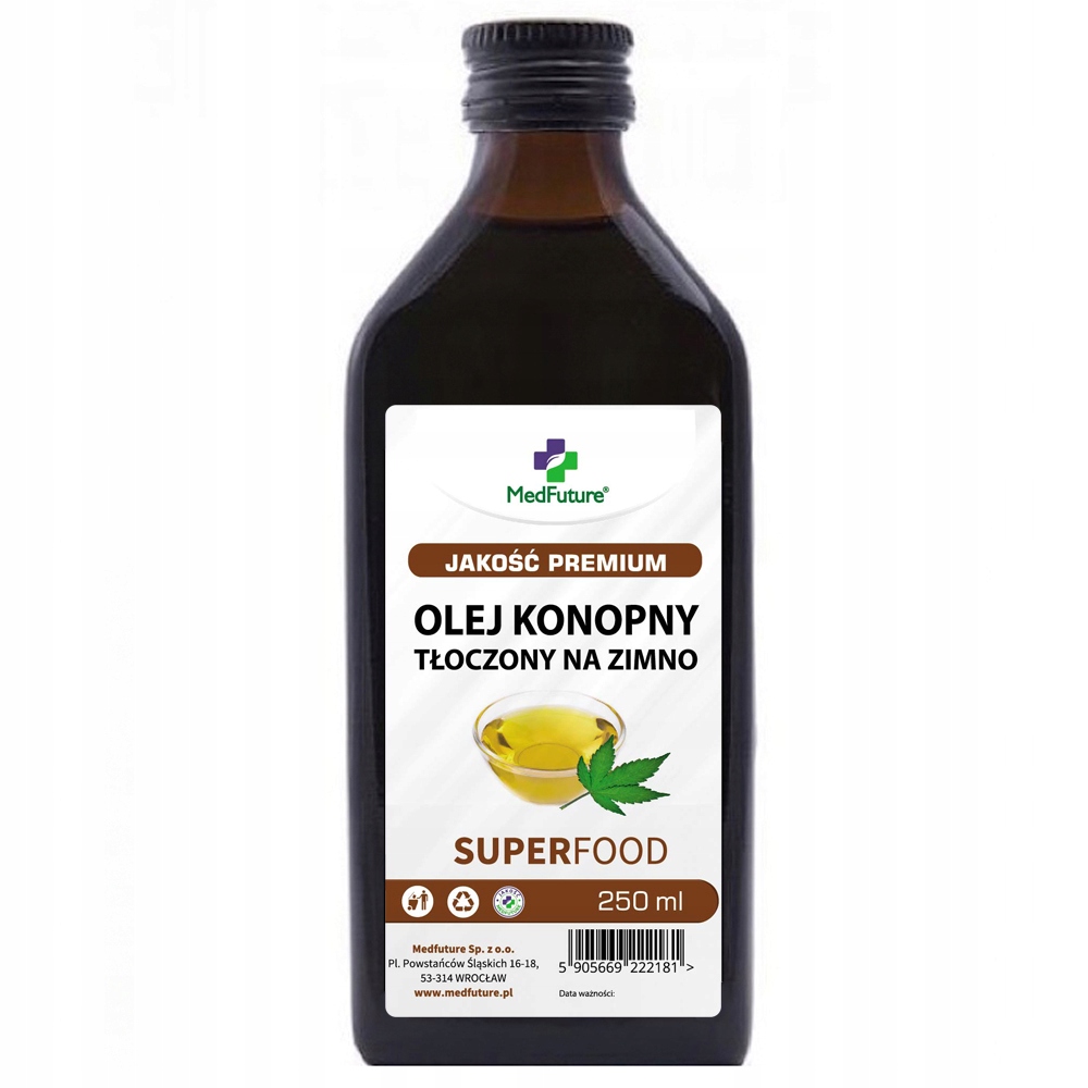 

Konopny Olej tłoczony na zimno 250ml naturalny