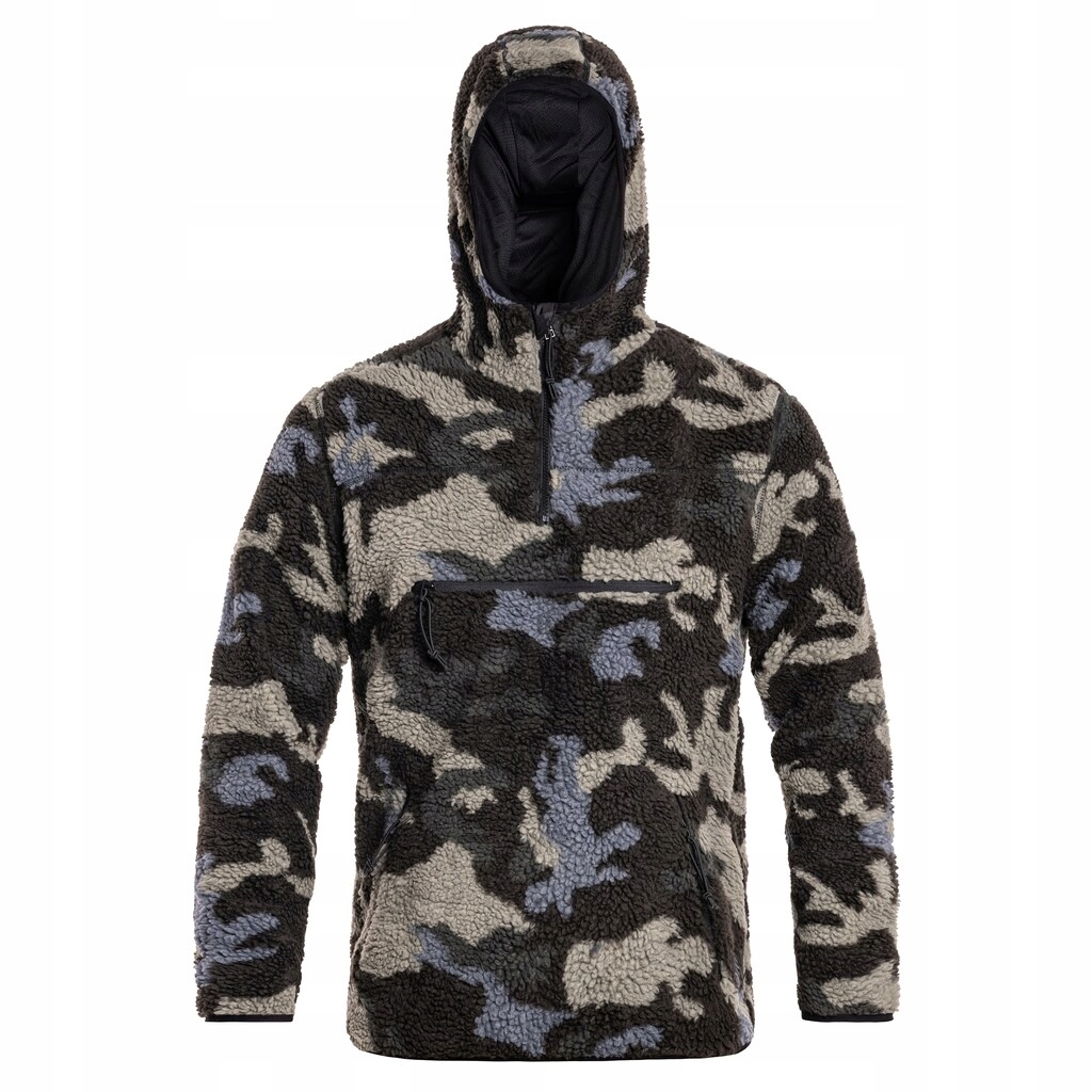 Fleecová Mikina Mikina fleecová maskáčový Brandit Teddyfleece Worker Pullover Dark Camo 3XL