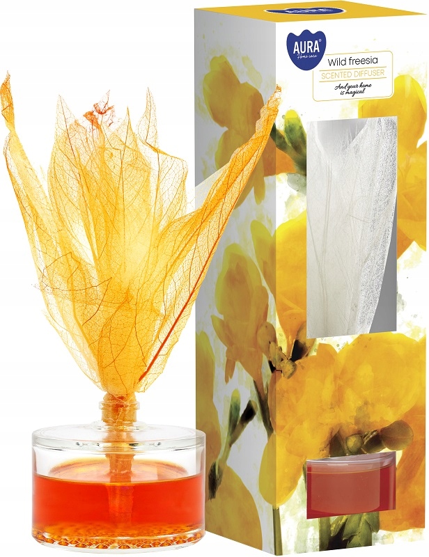 Dyfuzor odświeżacz zapachowy z liściem DZIKA FREZJA dz50l Bispol 50ml