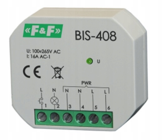 Bistabilní relé BIS-408 zapnuto-vypnuto