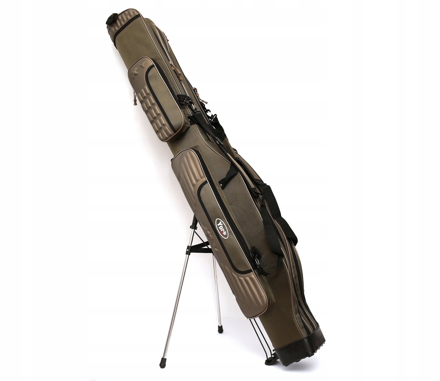 Pokrowiec na wędki York Exclusive sztywny trzykomorowy 135 cm