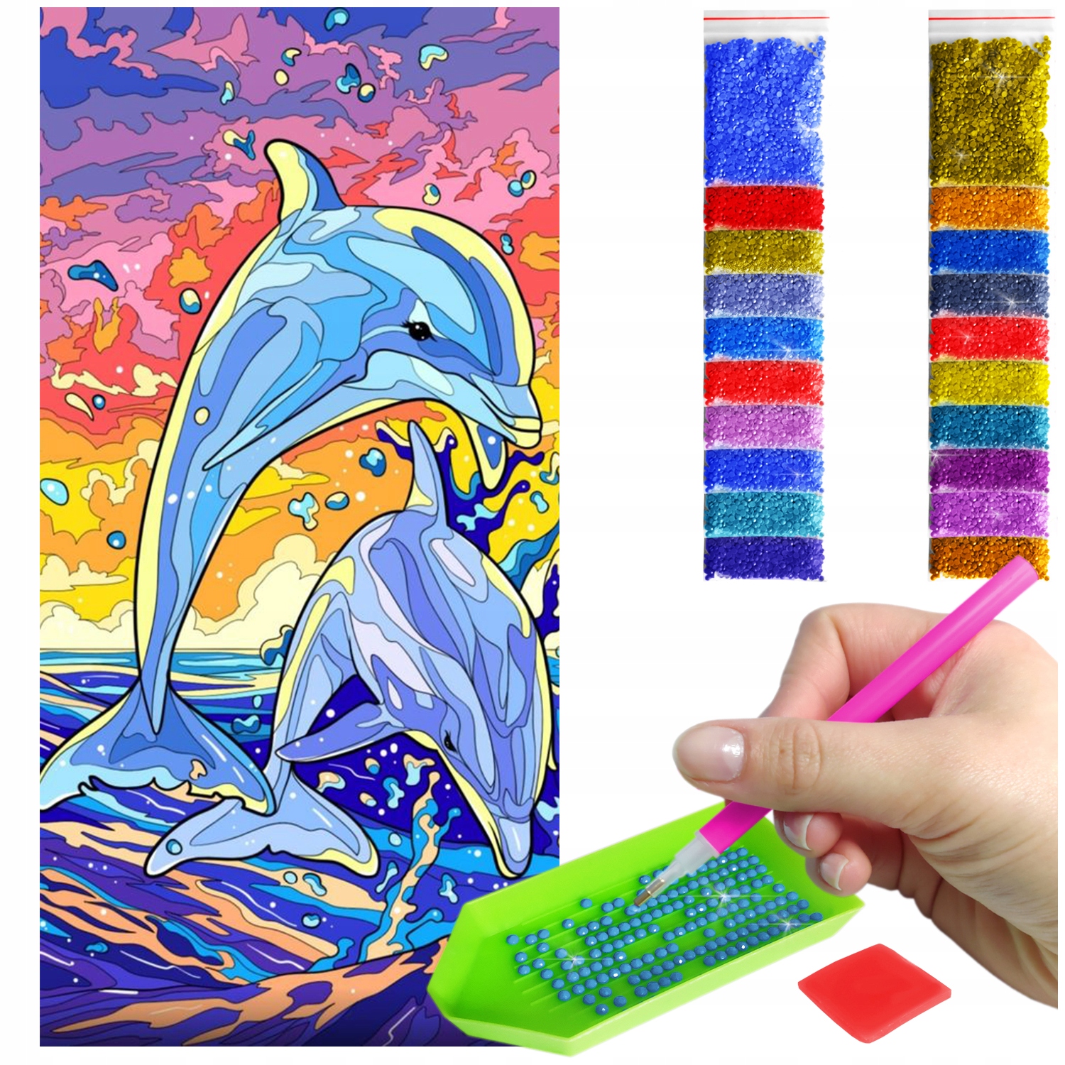 Diamantová výšivka Diamond Painting 5D B.duży 40x80cm