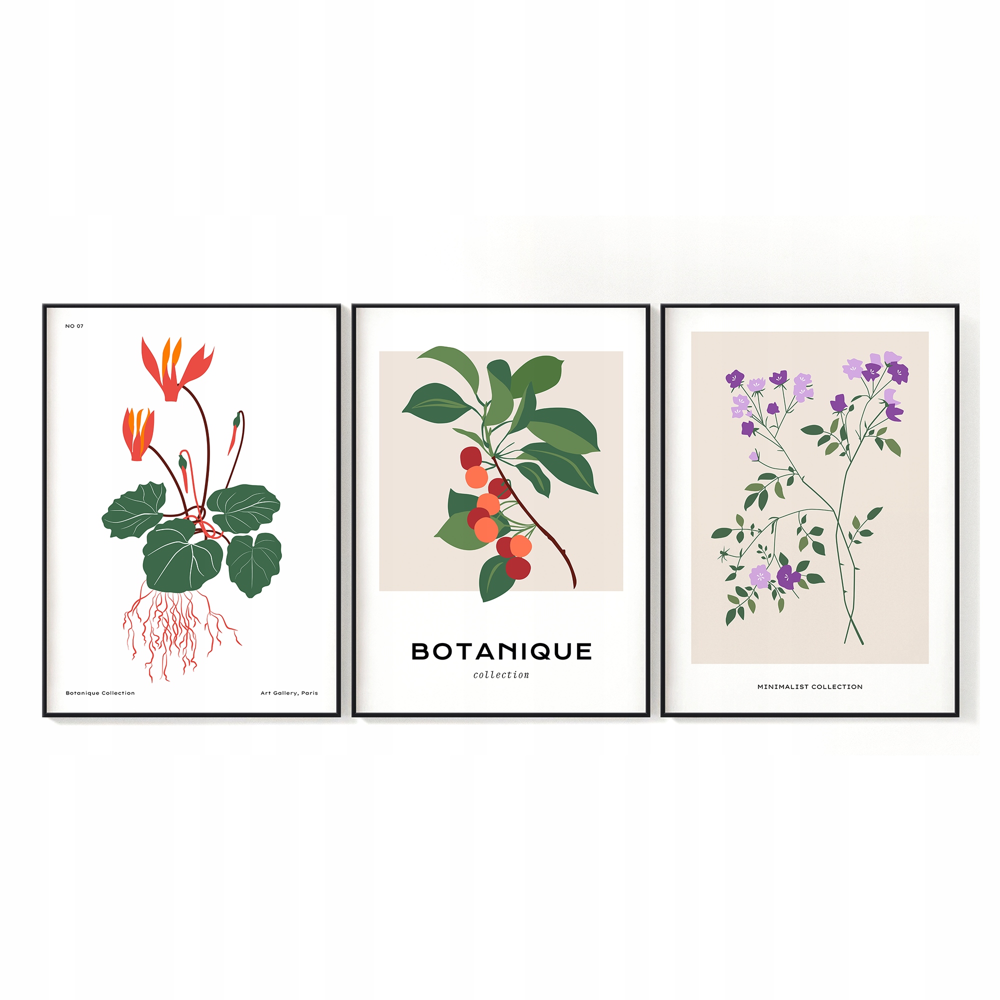 PLAKATY NATURA KWIATY ZESTAW 3 PLAKATÓW OBRAZ A3