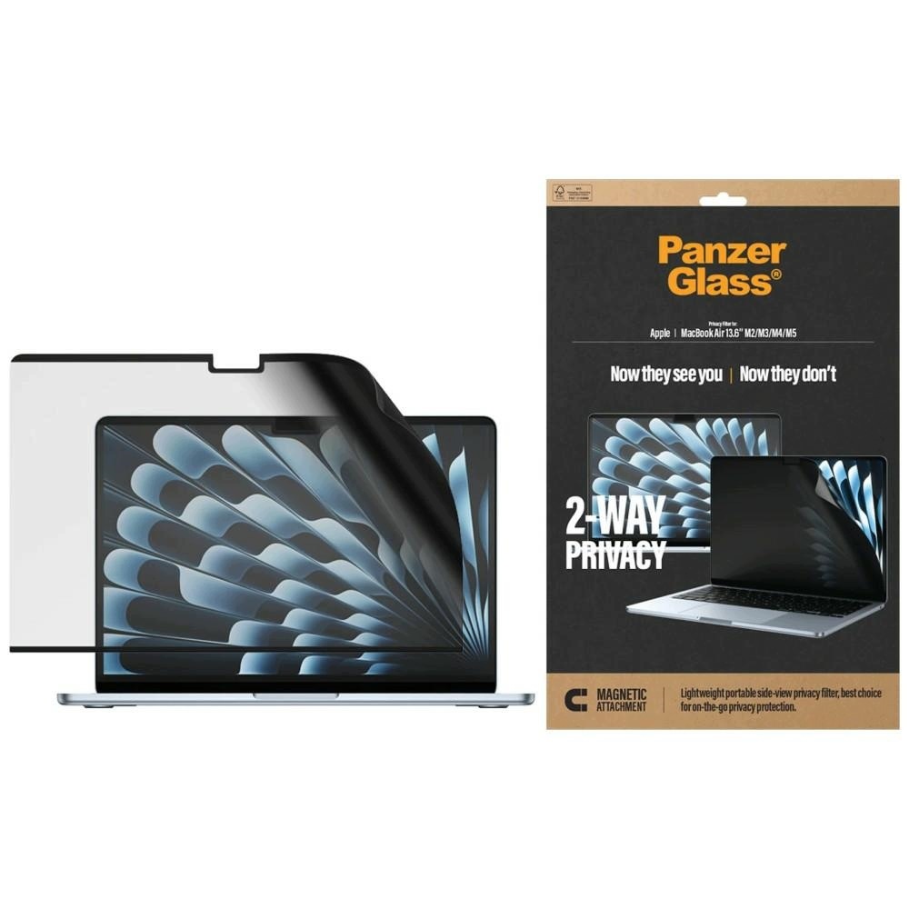 Sklo pro ochranu soukromí PanzerGlass Magnetic 2-Way Privacy MacBook Air 13.6"