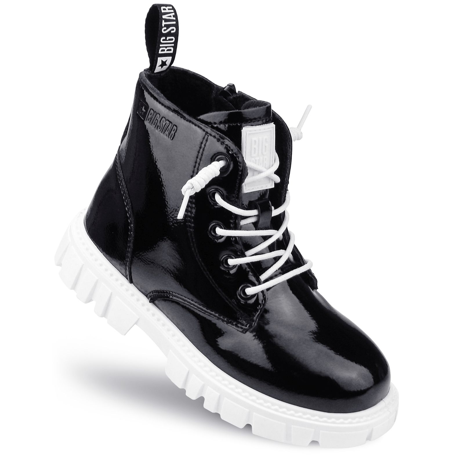 BUTY zimowe BOTKI dziecięce BIG STAR skórzane ocieplane MM374147 35