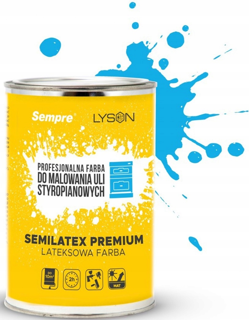 Farba do uli styropianowych niebieska 1L