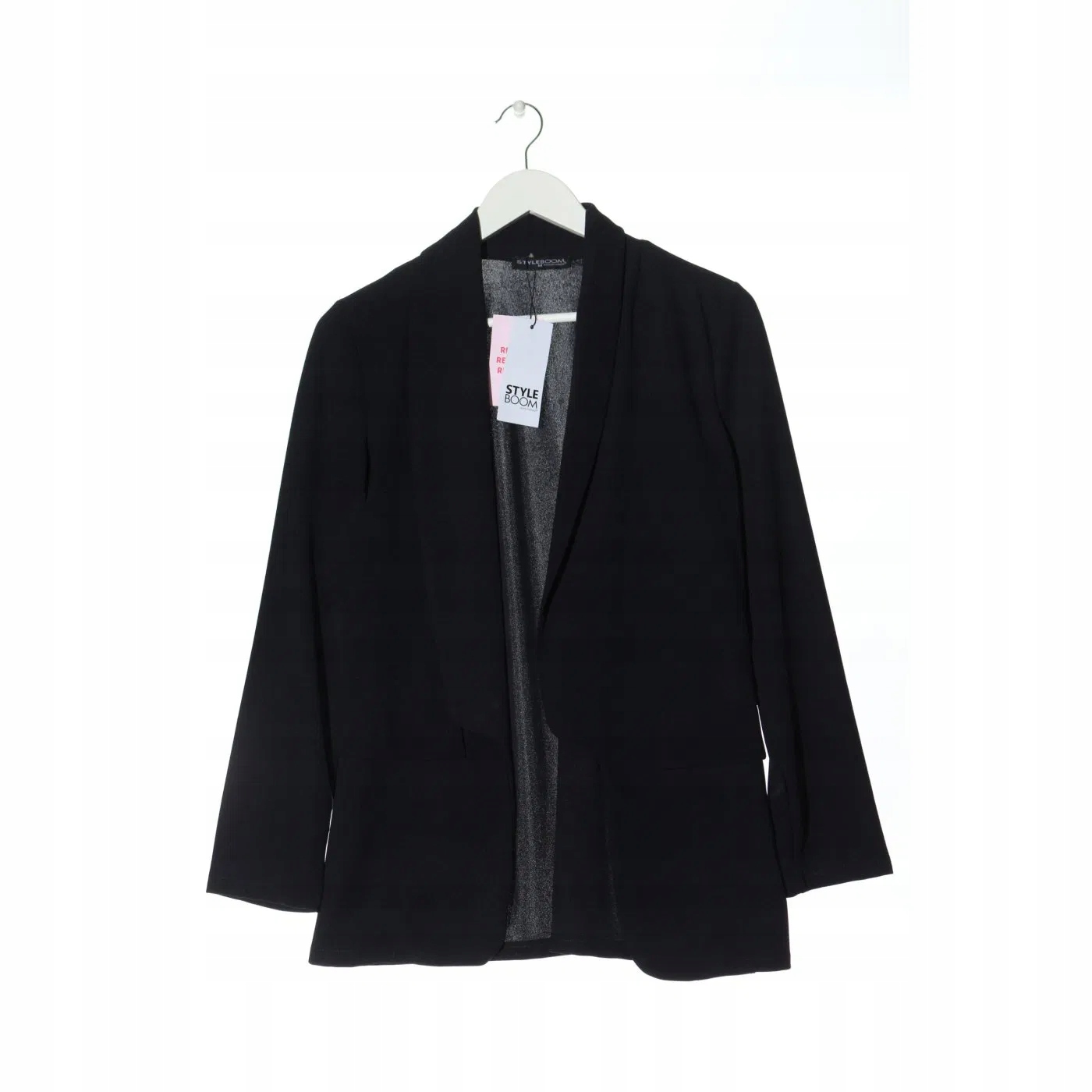 STYLEBOOM Długa marynarka Rozm. EU 38 czarny