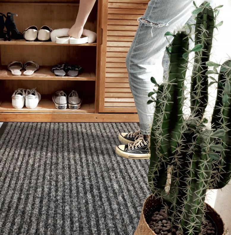 WYCIERACZKA MATA DO BUTÓW DRZWI GUMOWA ZEWNĘTRZNA WEWNĘTRZNA 90x150 SZARA Przeznaczenie uniwersalne