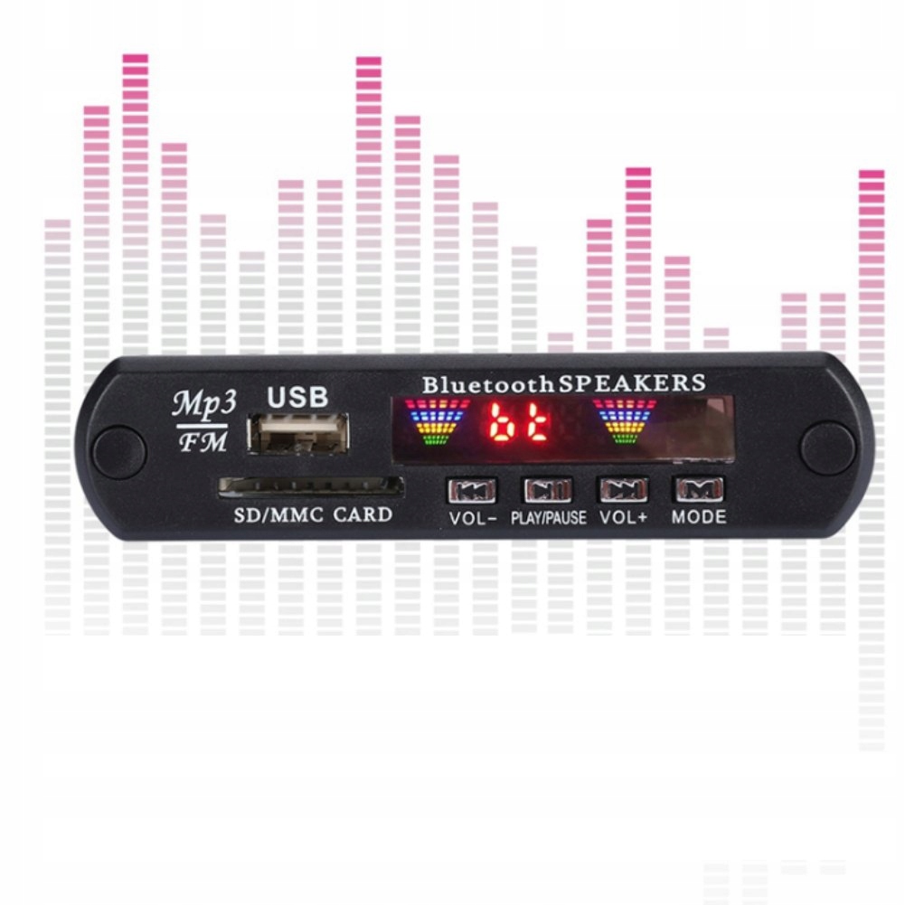 MODUŁ ODTWARZACZ BLUETOOTH PILOT MP3 AUX RADIO USB Marka bez marki