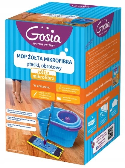 

Gosia Mop Żółta Mikrofibra Płaski Obrotowy Komplet