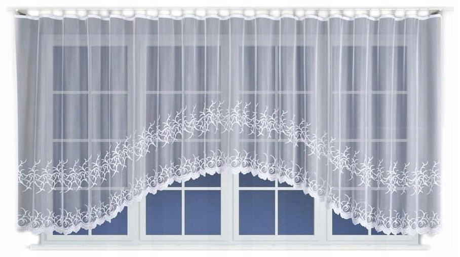 Hotová záclona žakárová záclona 160x520 Záclony Bílá