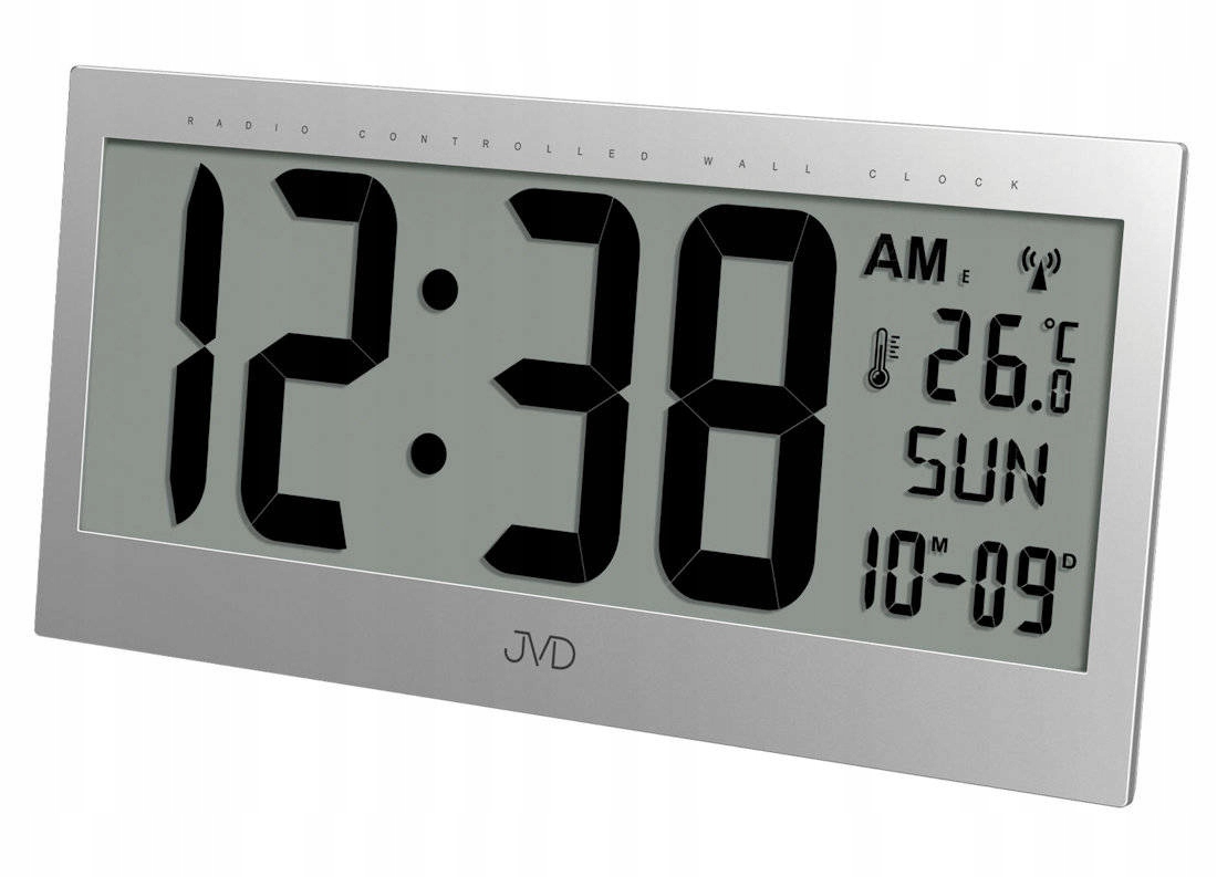 Veľký Čitateľný Budík RB9380 Teplomer DCF77