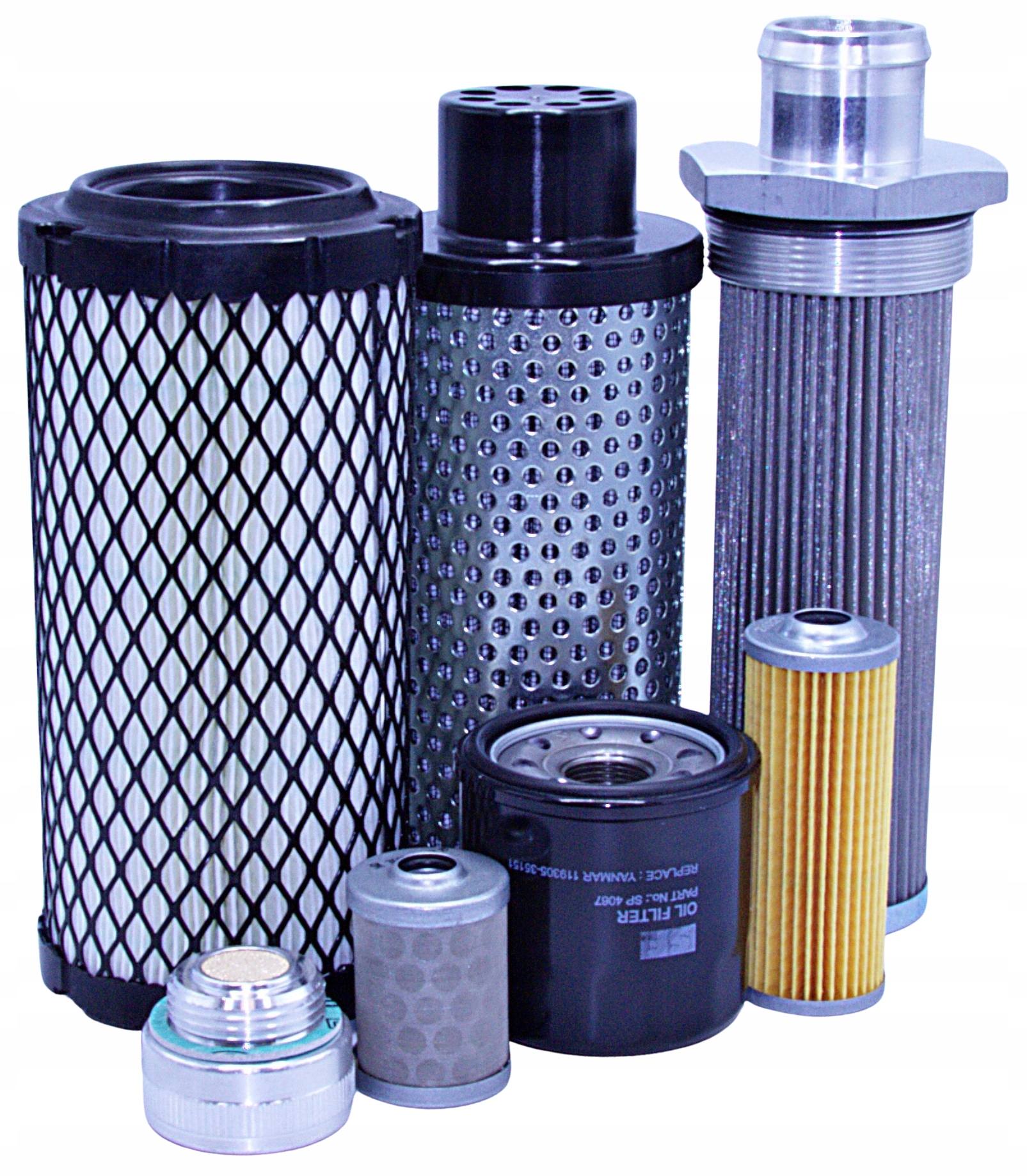 Filtry Yanmar SV18, SV18 Pr – vzduch, olej, hydraulická paliva od roku 2017