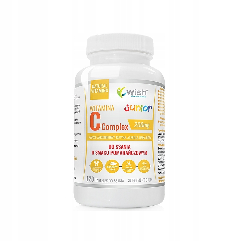 Wish Pharmaceutical VITAMIN C COMPLEX JUNIOR 200mg 120 tabliet Na cmúľanie