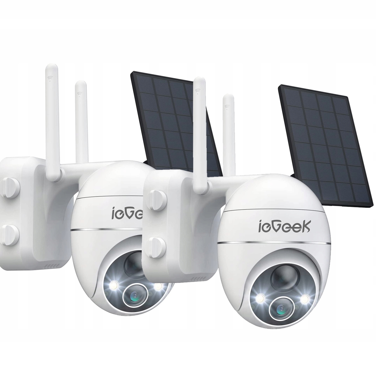 Venkovní Otočná Bezdrátová Solární Kamera Wifi 2K 3MPx 4X Zoom 2ks