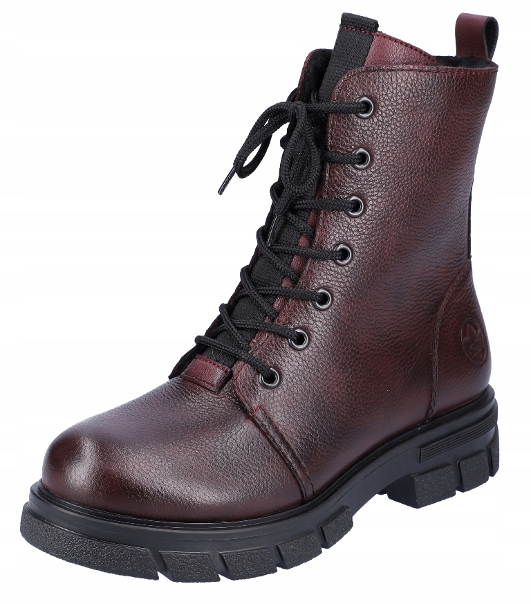 Kotníkové kotníkové boty Rieker z9116-35 vínové barvy, vel. 36, teplé