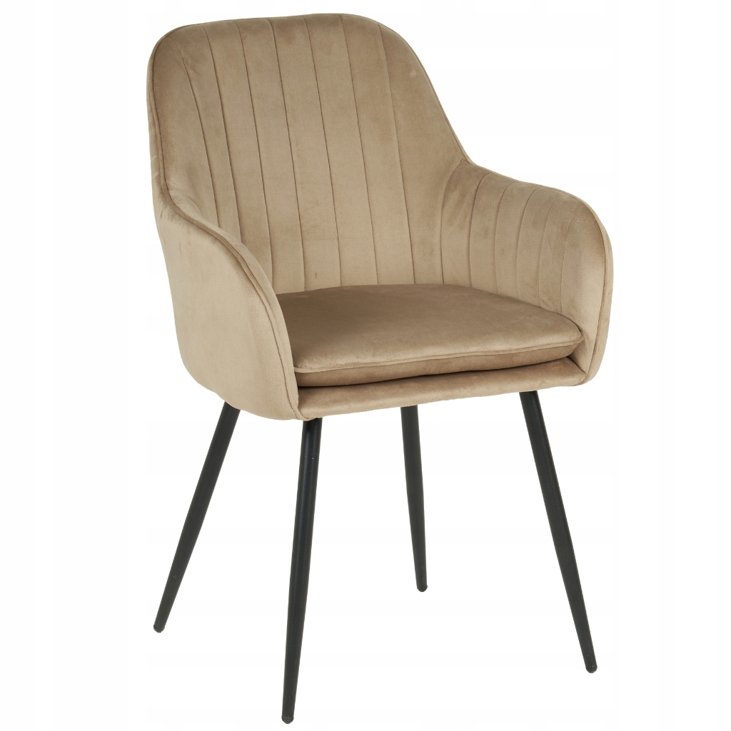 Velurové křeslo černé loftové kovové nohy do jídelny obývacího pokoje moderní