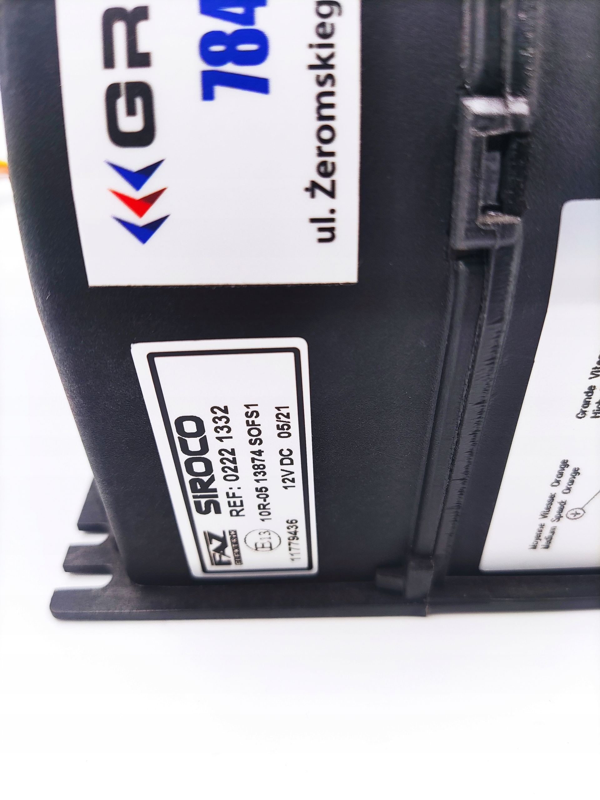 Wentylator promieniowy Sirocco TS 400 12V 02221332 Part manufacturer Siroco