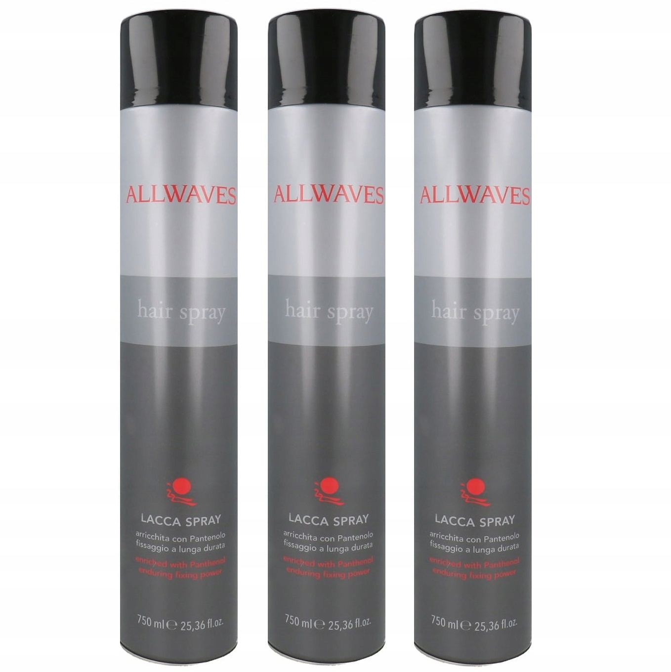 ALLWAVES Lakier do włosów 3x 750ml