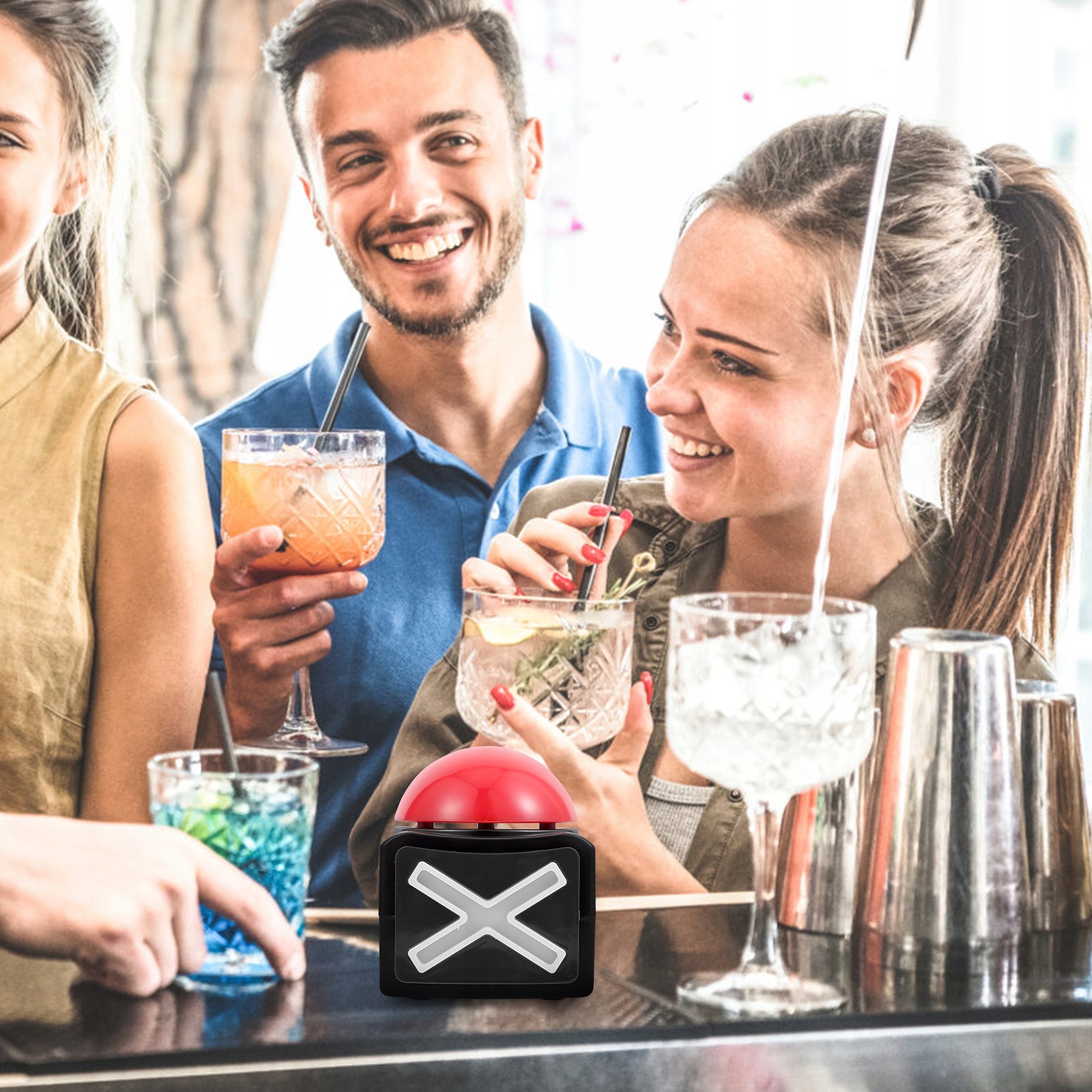 Wycisnąć przycisk dźwięku Alarm przycisk Box Maksymalna liczba graczy 3