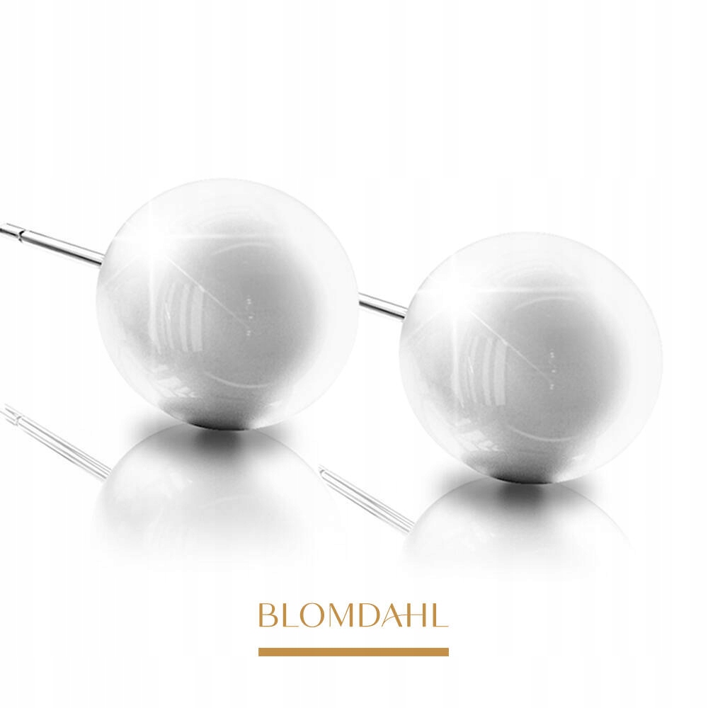 Hypoalergenní Náušnice Blomdahl perleťově bílé 12 mm