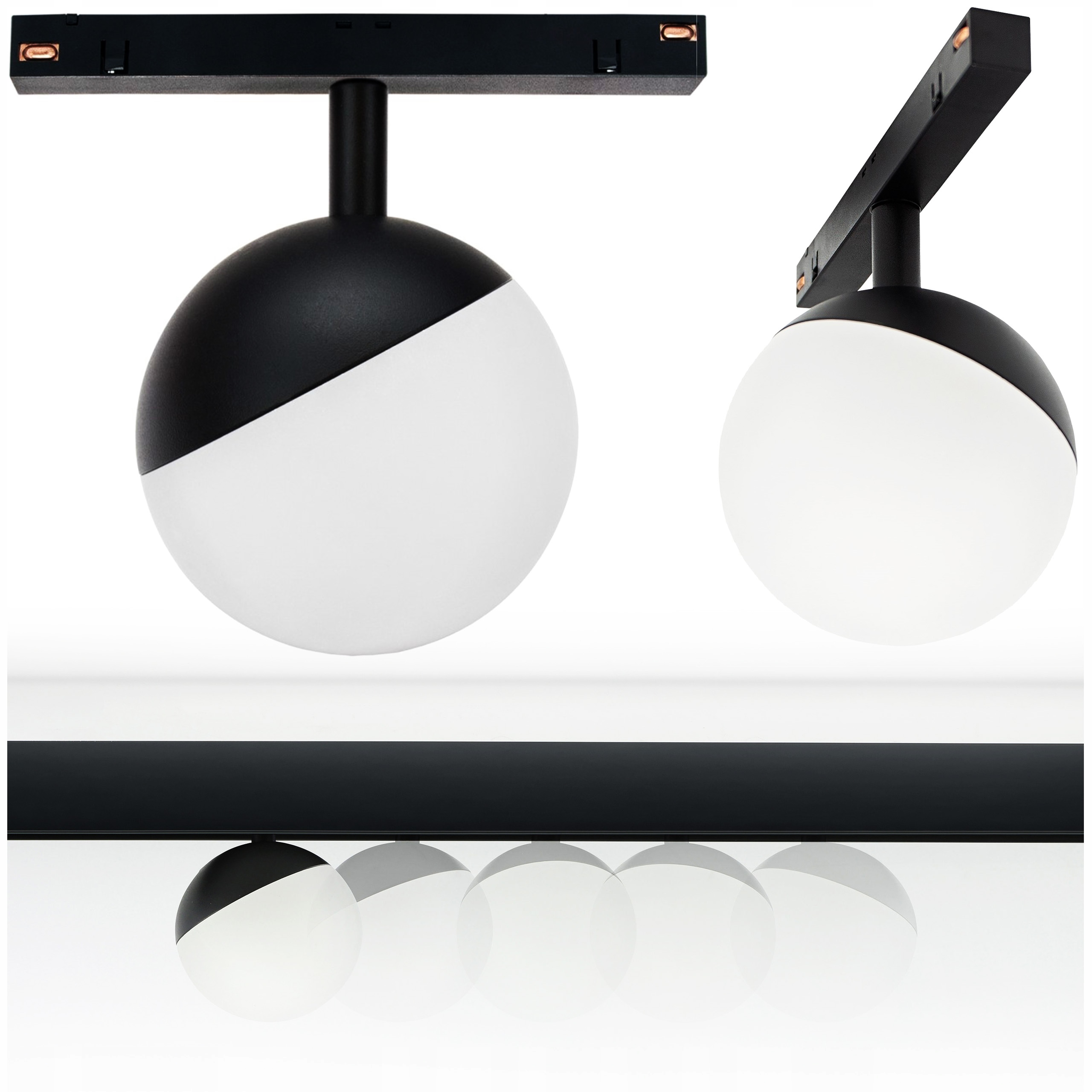 System Shift Globe svítidlo Kula na kolejnici 100x148 mm 5 W 165st černá