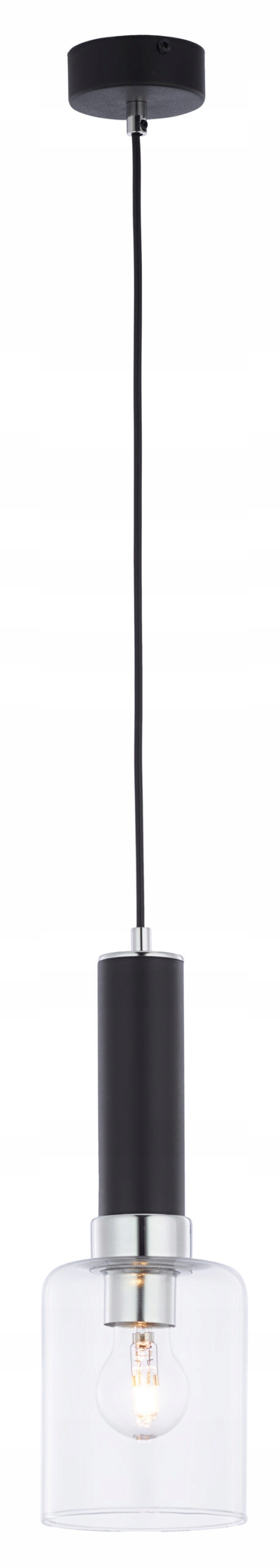Jupiter Závěsná lampa Tuluza černá sklo E27 1x15W nastavitelná