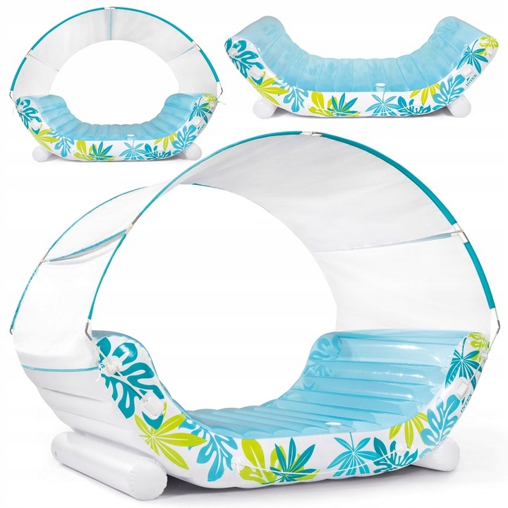 Ostrov Nafukovací Matrace Vodní Lehátko S Baldachýnem 224 x 150 x 165 CM Intex