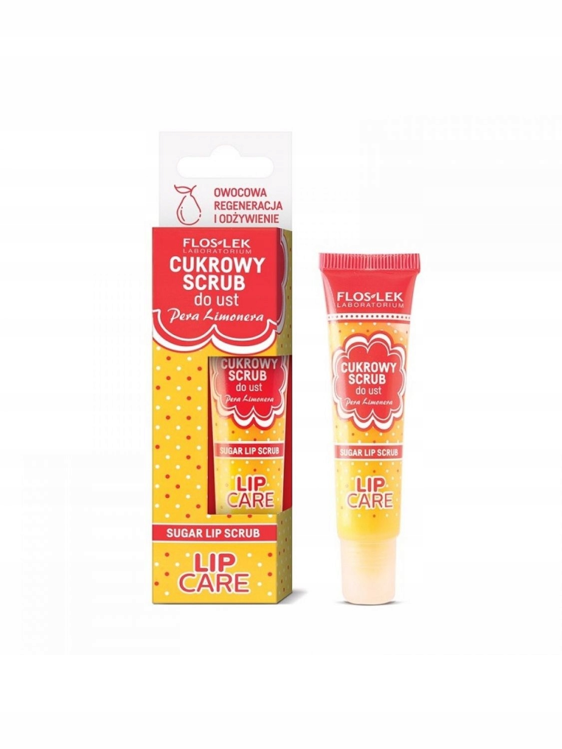 LIP CARE Cukrowy SCRUB do ust Pera Limonera (o aro