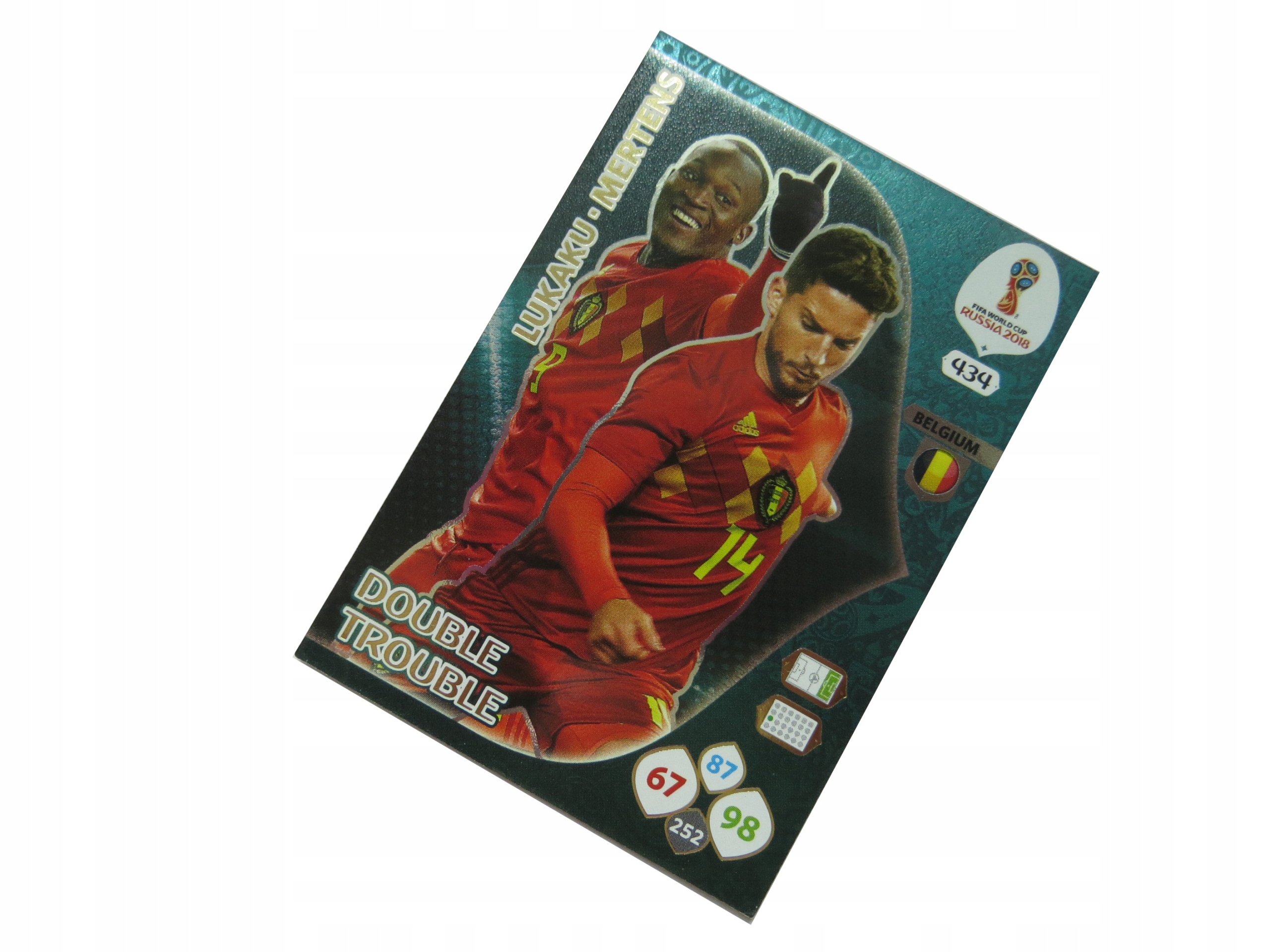 Panini World Cup Russia 2018 Karty Piłkarskie Double Trouble Belgia 434