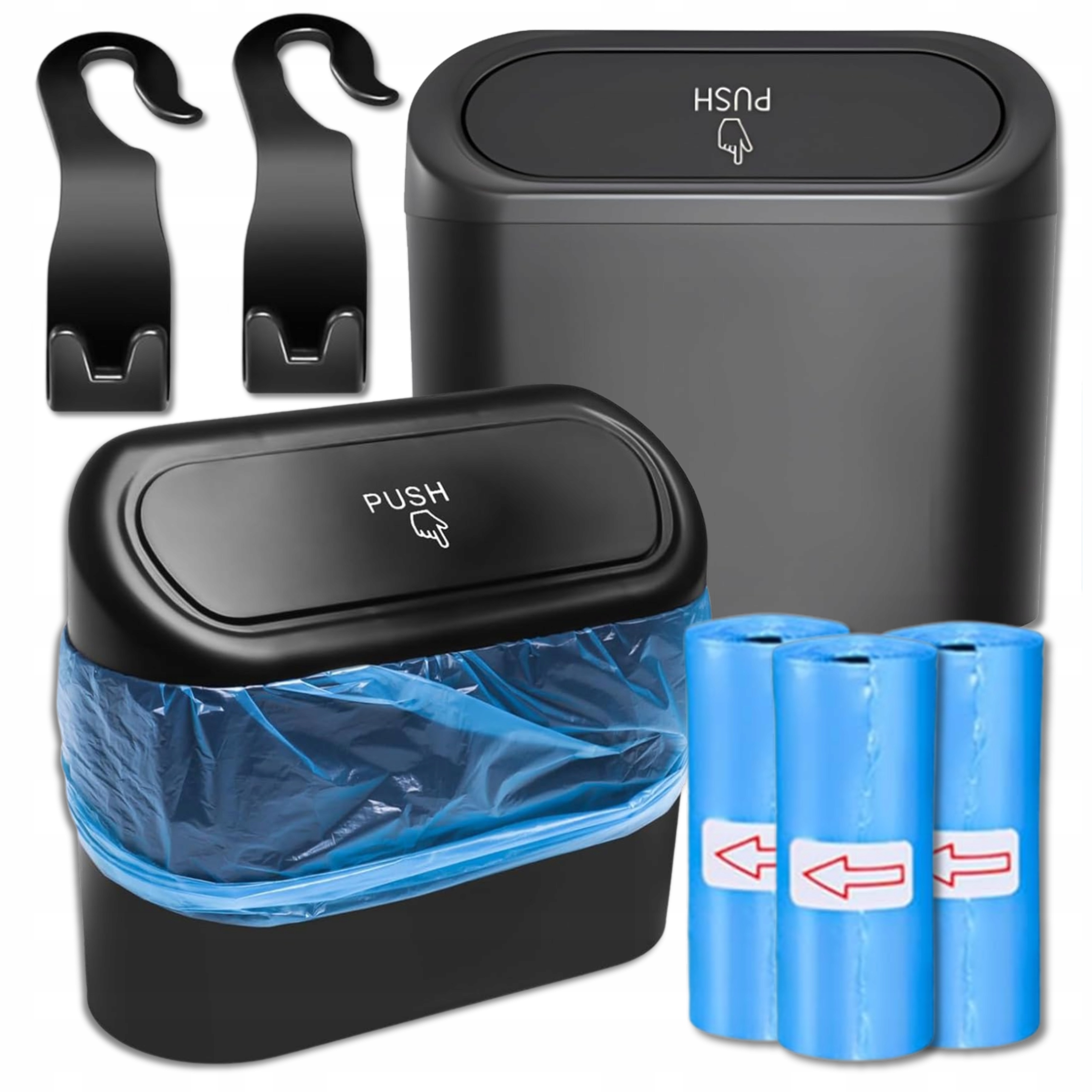 Kosz Na Śmieci Organizer Samochodowy Śmietnik Do Auta Samochodu Zestaw