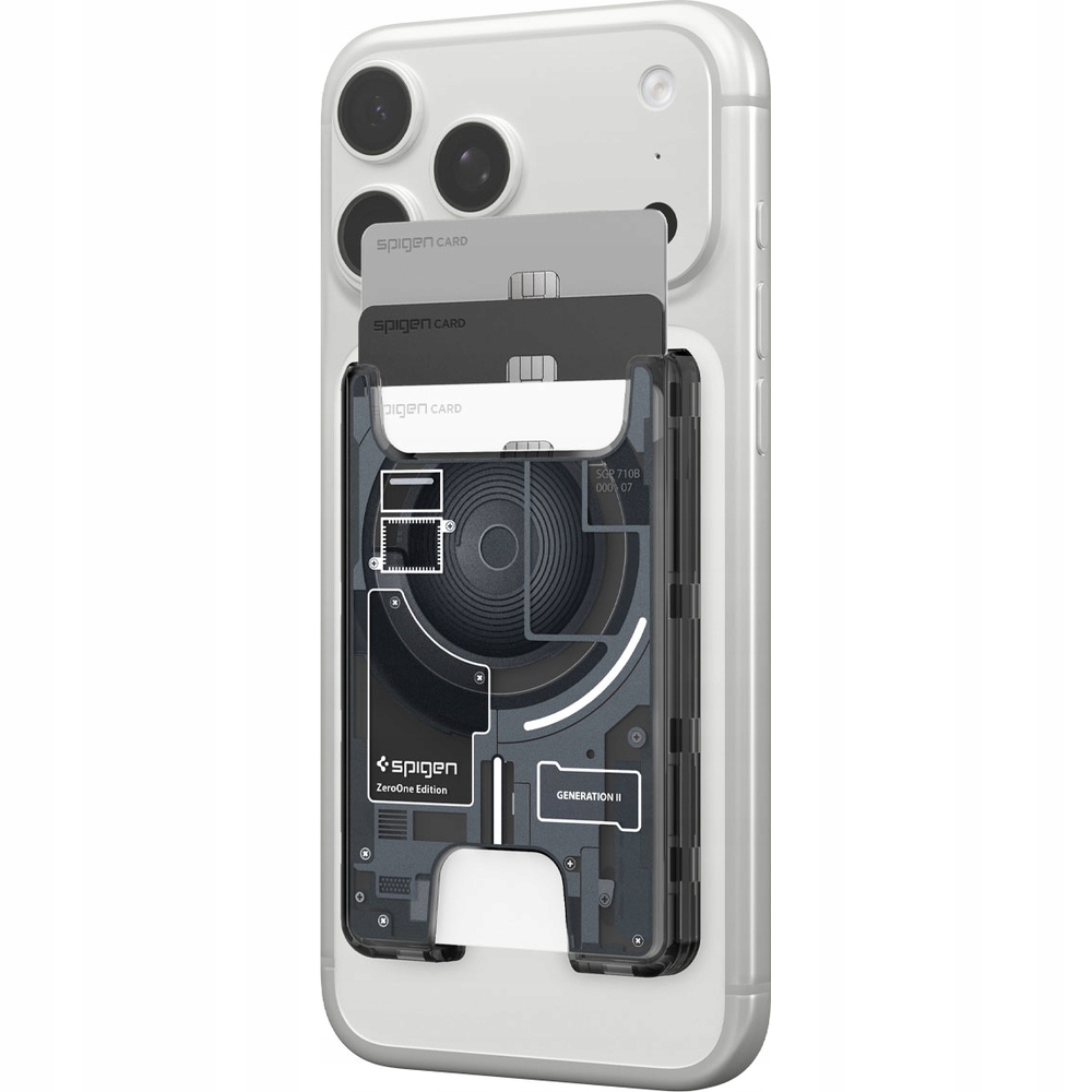 Portfel na trzy karty Spigen Ultra Hybrid do MagSafe stylowy wzór na plecki