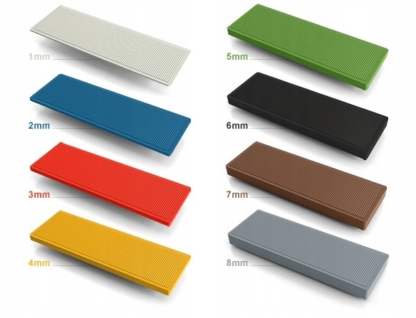 Miks mix podkładek poziomujących pod wysokie obciążenia HS od 1-20 mm x 125 Marka Monters