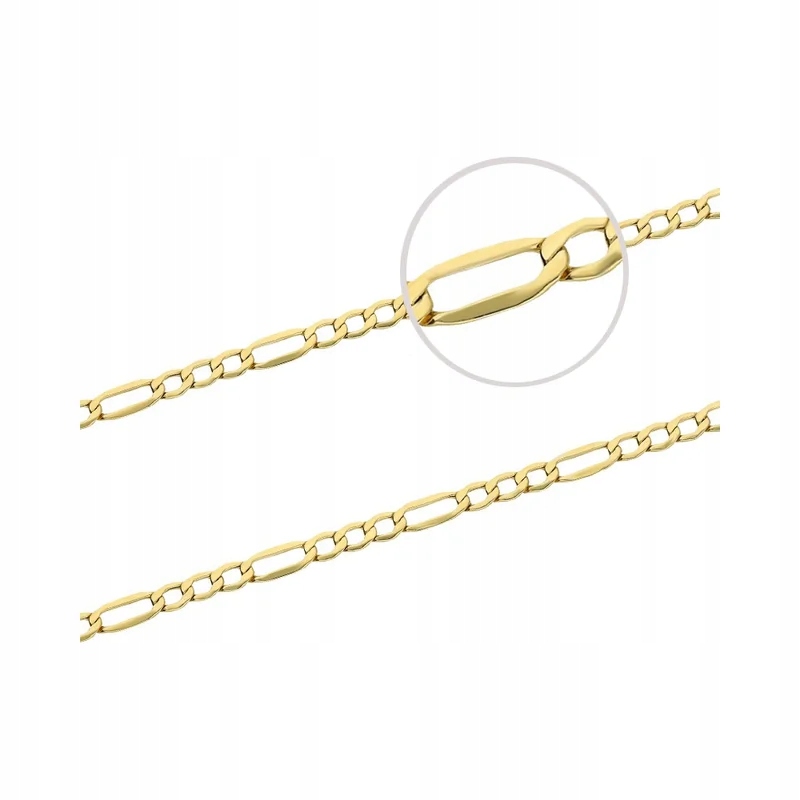 Dámský zlatý řetízek 585 s motivem Figaro, 14K, R50, elegantní dárek 1,64g